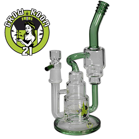 'Black Leaf' Oilbong Recycler #1 Green Click image to close